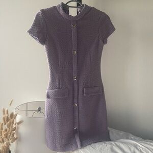 Zara tweed light purple dress